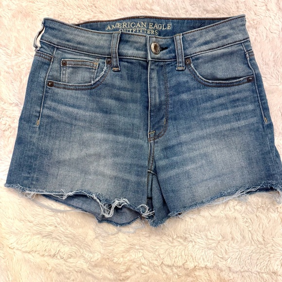 American Eagle Outfitters Pants - American Eagle High Rise Shortie Cut-Off Denim Shorts | Size 4 | Medium